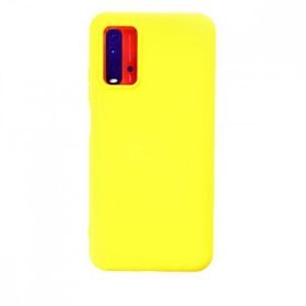 BSSM Nano içi Kadife Silikon - Sarı Xiaomi Redmi 9T Kılıf