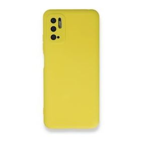 BSSM Nano İçi Kadife Silikon - Sarı Xiaomi Redmi Note 10 5G Kılıf