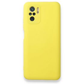 BSSM Nano içi Kadife Silikon - Sarı Xiaomi Redmi Note 10 Kılıf