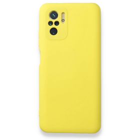 BSSM Nano içi Kadife Silikon - Sarı Xiaomi Redmi Note 10 Kılıf