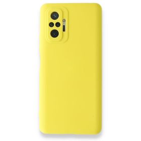 BSSM Nano İçi Kadife Silikon - Sarı Xiaomi Redmi Note 10 Pro Kılıf