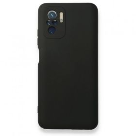 BSSM Nano içi Kadife Silikon - Siyah Xiaomi Redmi Note 10 Kılıf