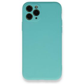 BSSM Nano İçi Kadife Silikon - Turkuaz iPhone 11 Pro Kılıf