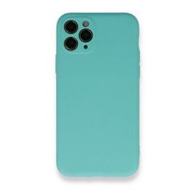BSSM Nano İçi Kadife Silikon - Turkuaz iPhone 11 Pro Kılıf