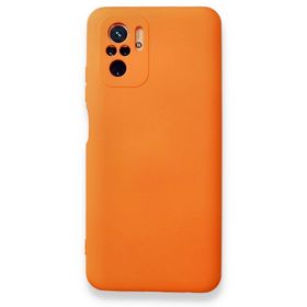 BSSM Nano içi Kadife Silikon - Turuncu Xiaomi Redmi Note 10 Kılıf