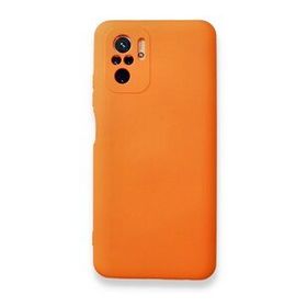 BSSM Nano içi Kadife Silikon - Turuncu Xiaomi Redmi Note 10 Kılıf