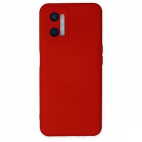 BSSM Oppo A96 Nano İçi Kadife Silikon Kırmızı Kılıf