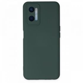 BSSM Oppo A96 Nano İçi Kadife Silikon Koyu Yeşil Kılıf