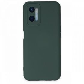 BSSM Oppo A96 Nano İçi Kadife Silikon Koyu Yeşil Kılıf