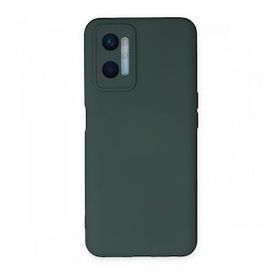 BSSM Oppo A96 Nano İçi Kadife Silikon Koyu Yeşil Kılıf