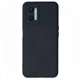 BSSM Oppo A96 Nano İçi Kadife Silikon Lacivert Kılıf