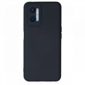 BSSM Oppo A96 Nano İçi Kadife Silikon Lacivert Kılıf