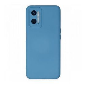 BSSM Oppo A96 Nano İçi Kadife Silikon Mavi Kılıf