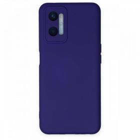 BSSM Oppo A96 Nano İçi Kadife Silikon Mor Kılıf
