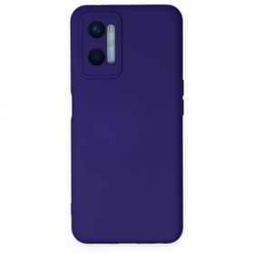 BSSM Oppo A96 Nano İçi Kadife Silikon Mor Kılıf