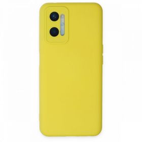 BSSM Oppo A96 Nano İçi Kadife Silikon Sarı Kılıf