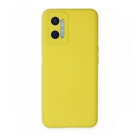 BSSM Oppo A96 Nano İçi Kadife Silikon Sarı Kılıf