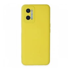 BSSM Oppo A96 Nano İçi Kadife Silikon Sarı Kılıf