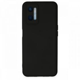 BSSM Oppo A96 Nano İçi Kadife Silikon Siyah Kılıf