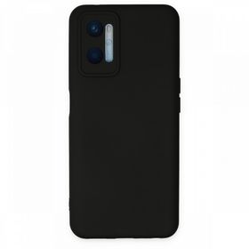 BSSM Oppo A96 Nano İçi Kadife Silikon Siyah Kılıf