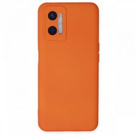 BSSM Oppo A96 Nano İçi Kadife Silikon Turuncu Kılıf