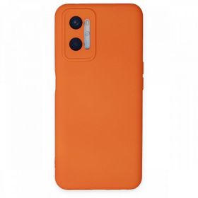 BSSM Oppo A96 Nano İçi Kadife Silikon Turuncu Kılıf