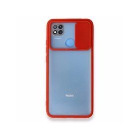 BSSM Palm Buzlu Kamera Sürgülü Silikon - Kırmızı Xiaomi Redmi 9C Kılıf