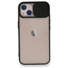 BSSM Palm Buzlu Kamera Sürgülü Silikon - Siyah iPhone 13 Kılıf
