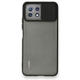 BSSM Palm Buzlu Kamera Sürgülü Silikon - Siyah Xiaomi Mİ 11 Lite Kılıf