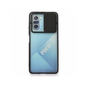 BSSM Palm Buzlu Kamera Sürgülü Silikon - Siyah Xiaomi Poco F3 Kılıf