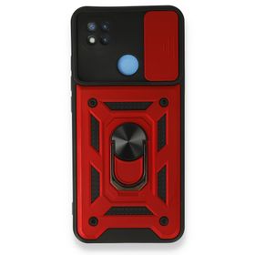 BSSM Pars Lens Yüzüklü Silikon - Kırmızı Xiaomi Redmi 9C Kılıf