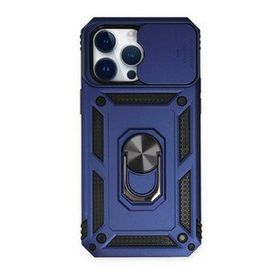 BSSM Pars Lens Yüzüklü Silikon - Lacivert iPhone 14 Pro Max Kılıf