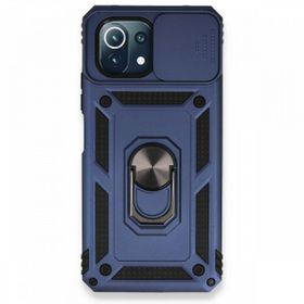 BSSM Pars Lens Yüzüklü Silikon - Lacivert Xiaomi Mİ 11 Lite Kılıf