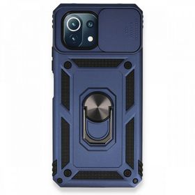 BSSM Pars Lens Yüzüklü Silikon - Lacivert Xiaomi Mİ 11 Lite Kılıf