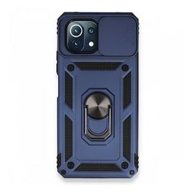BSSM Pars Lens Yüzüklü Silikon - Lacivert Xiaomi Mİ 11 Lite Kılıf