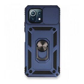 BSSM Pars Lens Yüzüklü Silikon - Lacivert Xiaomi Mİ 11 Lite Kılıf