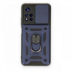 BSSM Pars Lens Yüzüklü Silikon - Lacivert Xiaomi Poco M4 Pro 5G Kılıf
