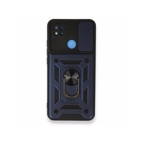 BSSM Pars Lens Yüzüklü Silikon - Lacivert Xiaomi Redmi 9C Kılıf