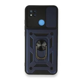 BSSM Pars Lens Yüzüklü Silikon - Lacivert Xiaomi Redmi 9C Kılıf