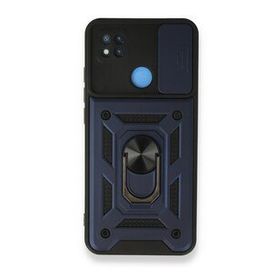 BSSM Pars Lens Yüzüklü Silikon - Lacivert Xiaomi Redmi 9C Kılıf
