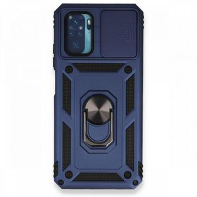 BSSM Pars Lens Yüzüklü Silikon - Lacivert Xiaomi Redmi Note 10 Kılıf