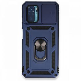 BSSM Pars Lens Yüzüklü Silikon - Lacivert Xiaomi Redmi Note 10 Kılıf