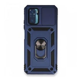 BSSM Pars Lens Yüzüklü Silikon - Lacivert Xiaomi Redmi Note 10 Kılıf