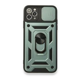 BSSM Pars Lens Yüzüklü Silikon - Yeşil iPhone 11 Pro Kılıf