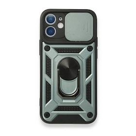 BSSM Pars Lens Yüzüklü Silikon Yeşil iPhone 12 Mini Kılıf
