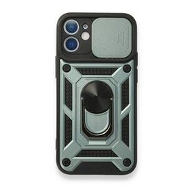 BSSM Pars Lens Yüzüklü Silikon Yeşil iPhone 12 Mini Kılıf
