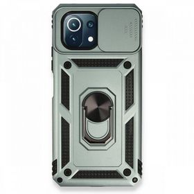 BSSM Pars Lens Yüzüklü Silikon - Yeşil Xiaomi Mİ 11 Lite Kılıf
