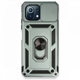 BSSM Pars Lens Yüzüklü Silikon - Yeşil Xiaomi Mİ 11 Lite Kılıf