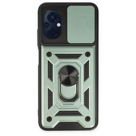 BSSM Pars Lens Yüzüklü Silikon - Yeşil Xiaomi Poco M5 Kılıf