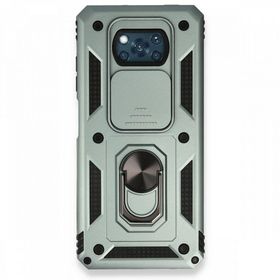 BSSM Pars Lens Yüzüklü Silikon - Yeşil Xiaomi Pocophone X3 Kılıf